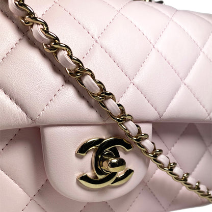 Chanel Light Pink Mini Rectangle Top Handle Flap Bag