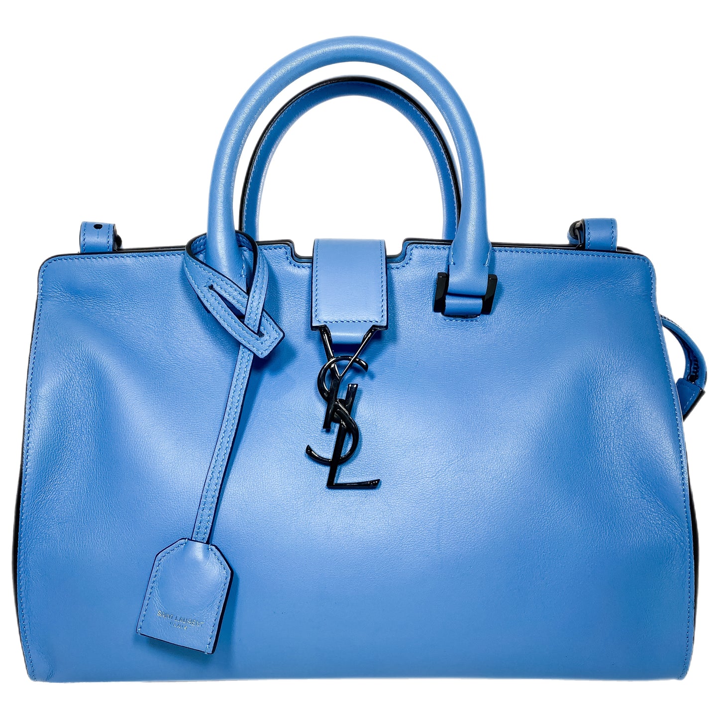 YSL Blue Cabas Tote