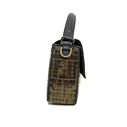 Fendi Brown Zucca Baguette with Sequins