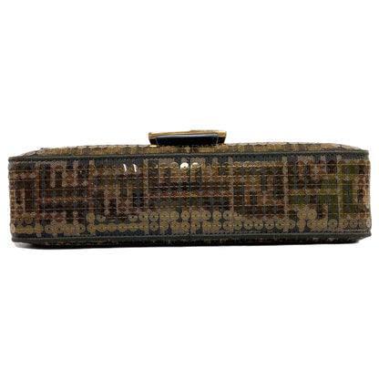 Fendi Brown Zucca Baguette with Sequins