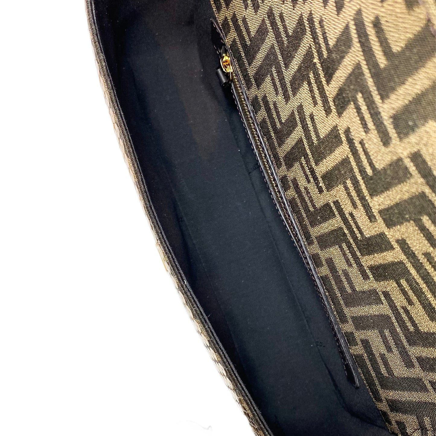 Fendi Brown Zucca Baguette with Sequins