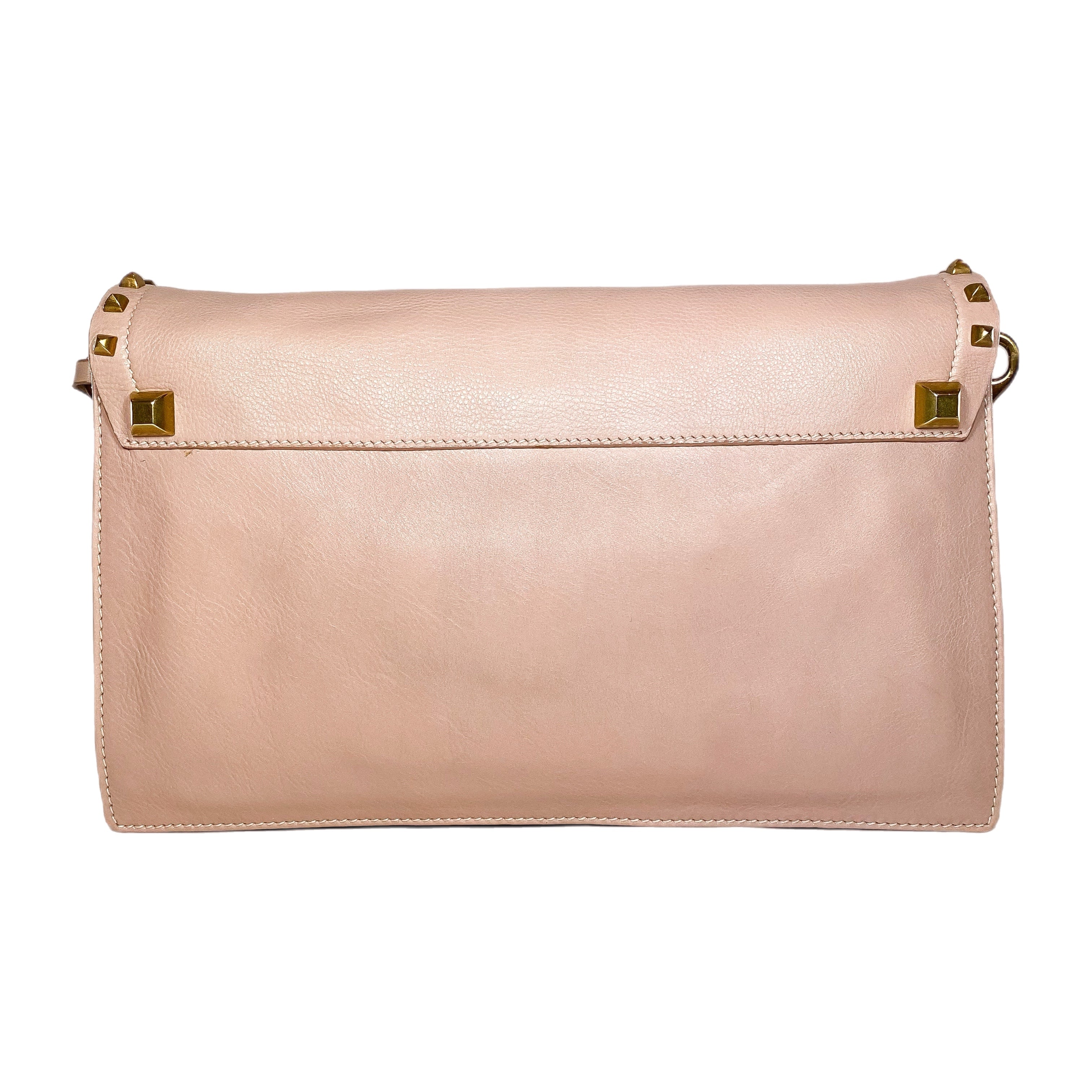 Prada Blush Studded Chain Strap Shoulder Bag