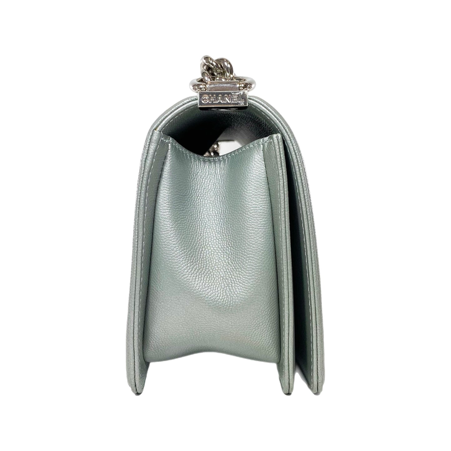 Chanel Silver Old Medium Boy Bag