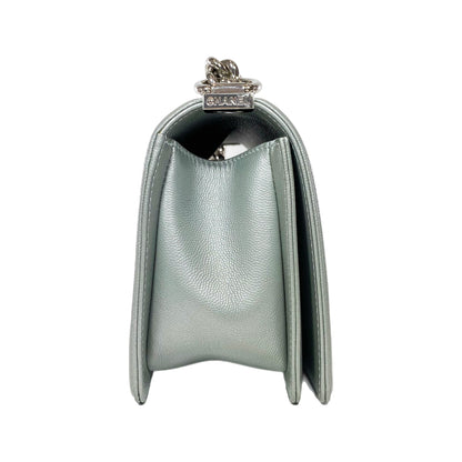 Chanel Silver Old Medium Boy Bag