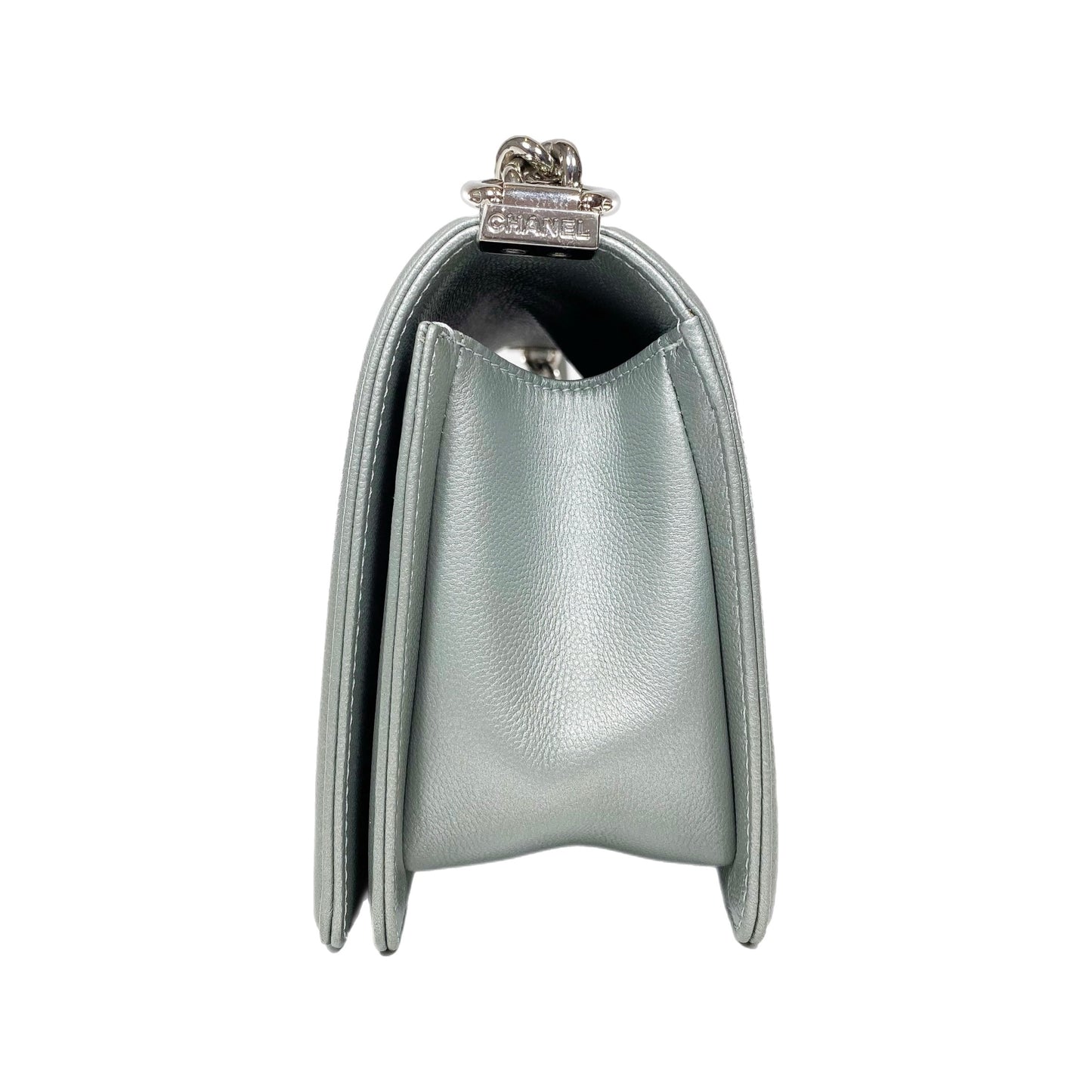 Chanel Silver Old Medium Boy Bag