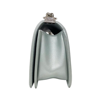 Chanel Silver Old Medium Boy Bag