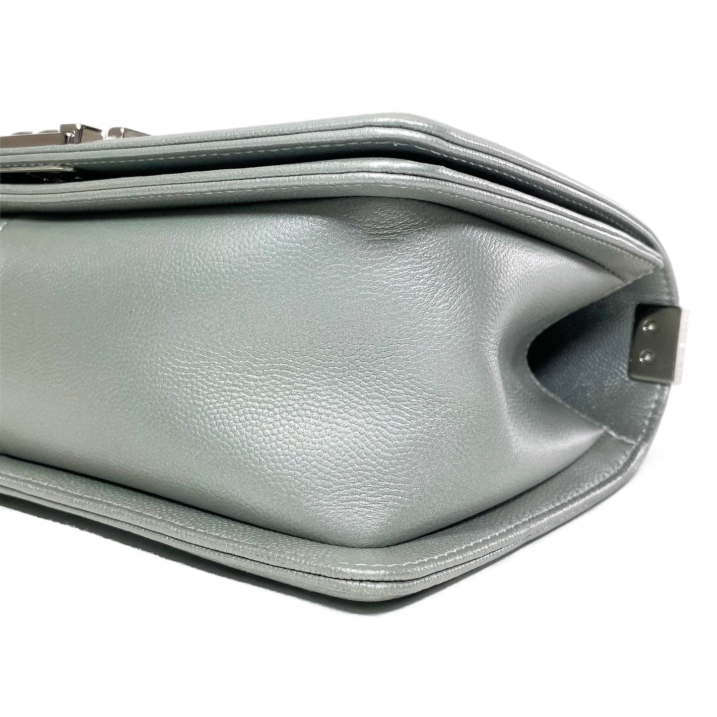 Chanel Silver Old Medium Boy Bag