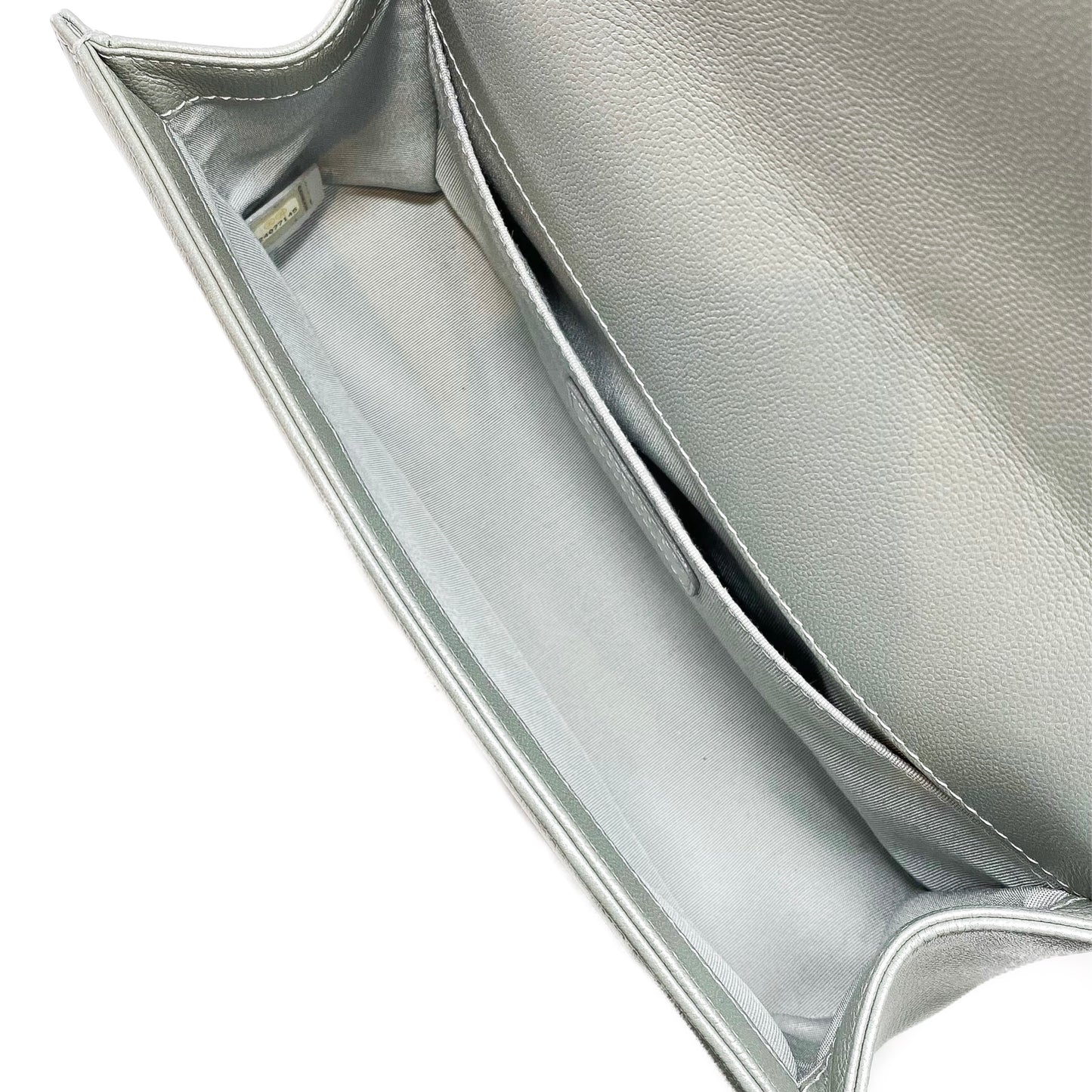 Chanel Silver Old Medium Boy Bag