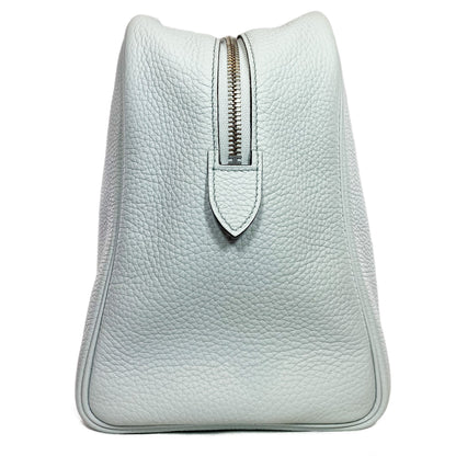 Hermes Bleu Pale Clemence Victoria 35 Palladium Hardware
