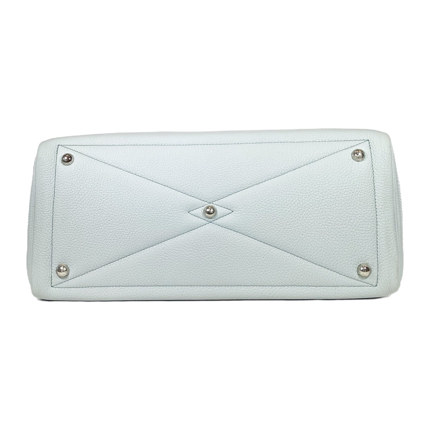 Hermes Bleu Pale Clemence Victoria 35 Palladium Hardware