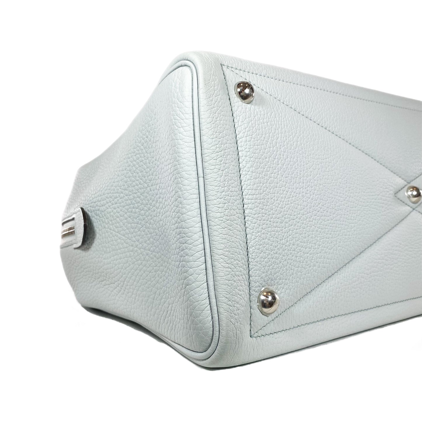 Hermes Bleu Pale Clemence Victoria 35 Palladium Hardware