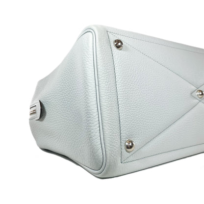 Hermes Bleu Pale Clemence Victoria 35 Palladium Hardware
