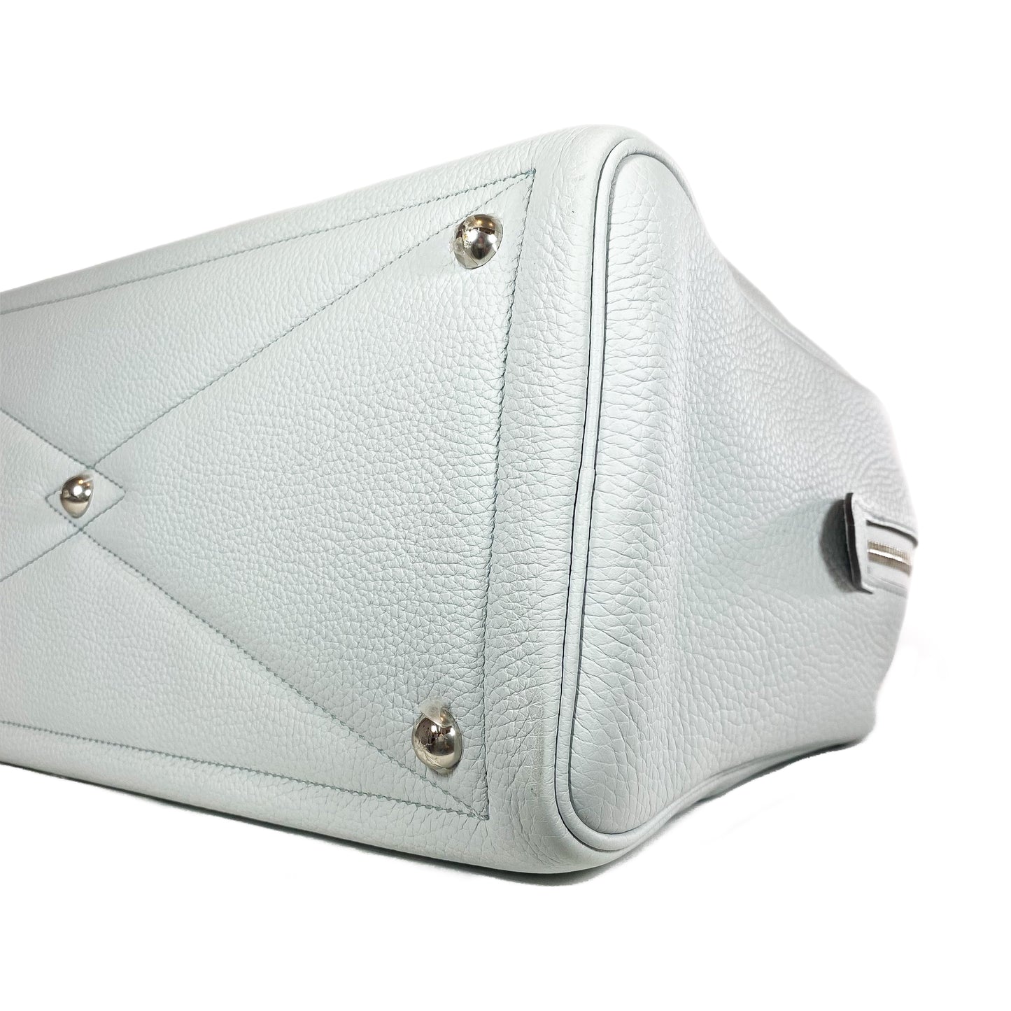 Hermes Bleu Pale Clemence Victoria 35 Palladium Hardware