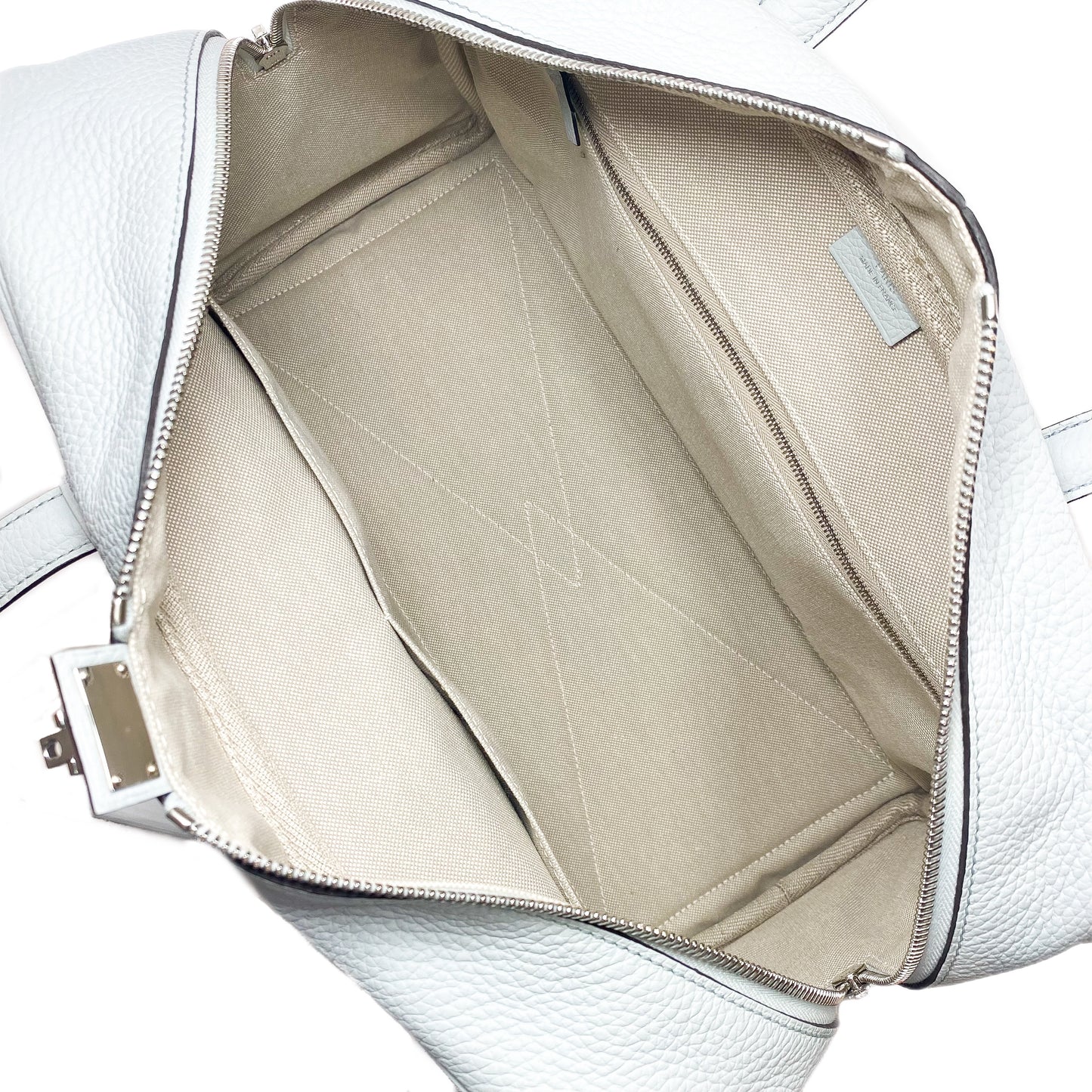 Hermes Bleu Pale Clemence Victoria 35 Palladium Hardware