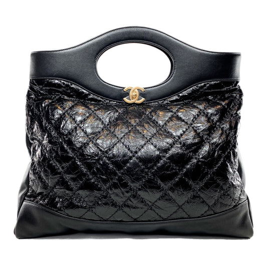 Chanel Black Quilted Large 31 Shopping Tote