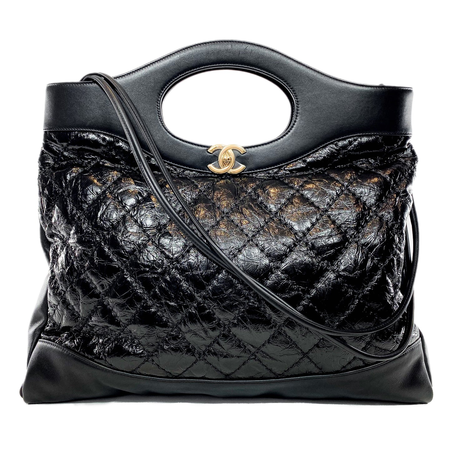 Chanel Black Quilted Large 31 Shopping Tote