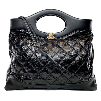 Chanel Black Quilted Large 31 Shopping Tote