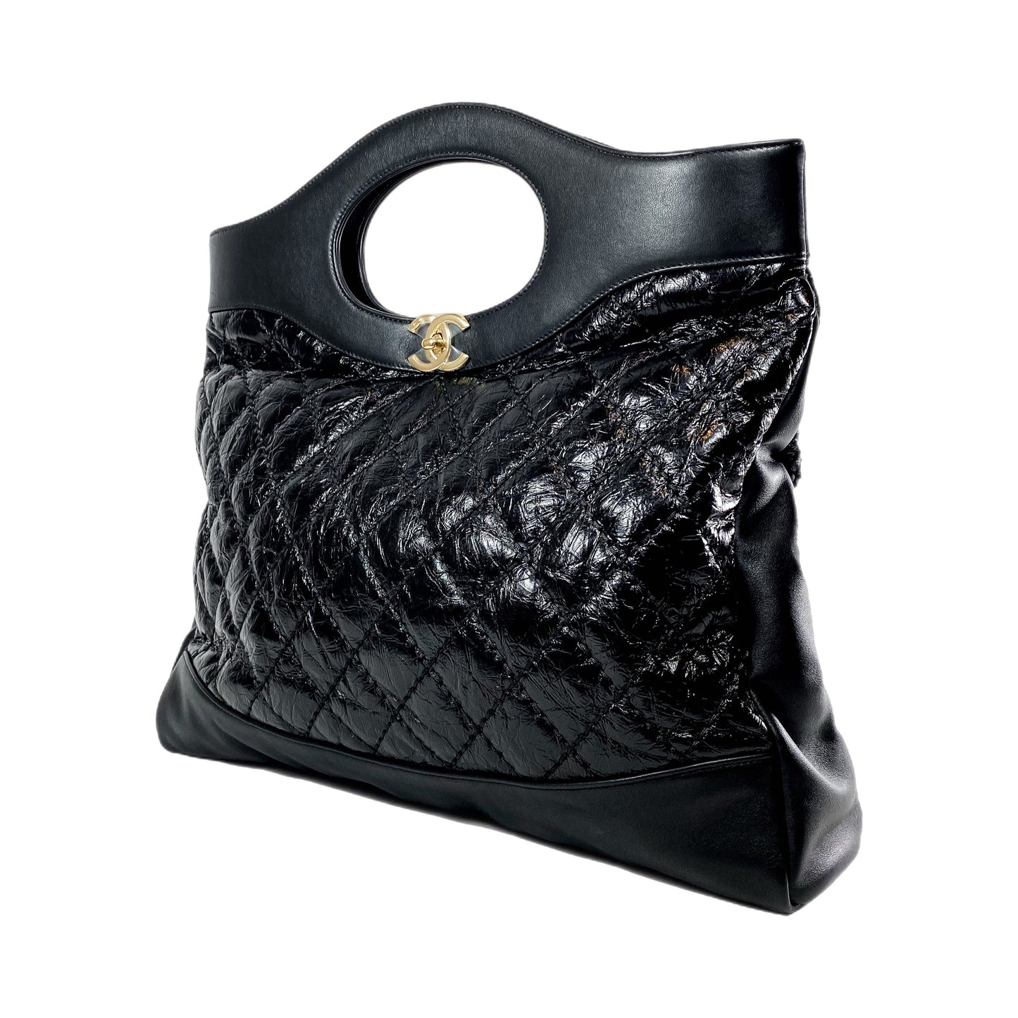 Chanel Black Quilted Large 31 Shopping Tote