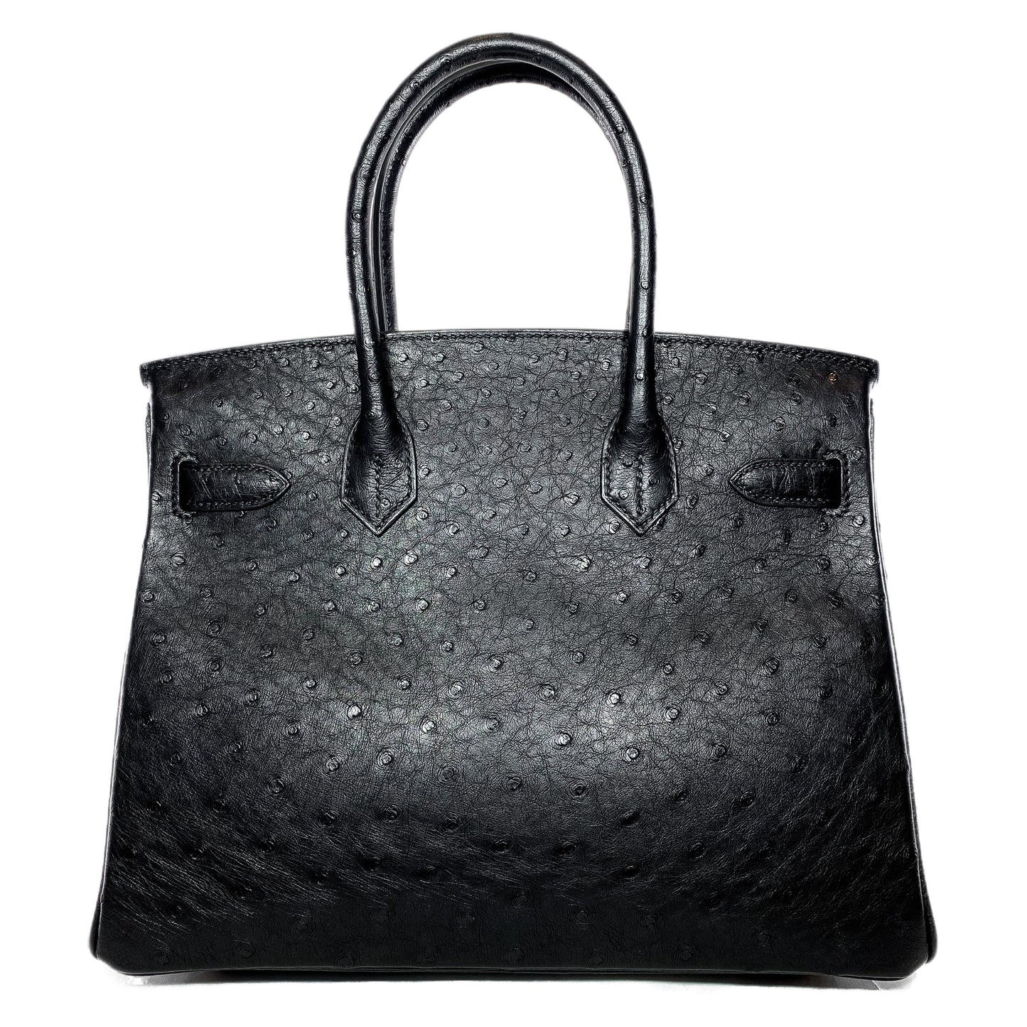 Hermes Birkin 30 Black Ostrich Rose Gold Hardware