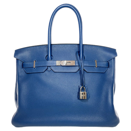 Hermes Birkin 35 Deep Blue Togo Palladium Hardware
