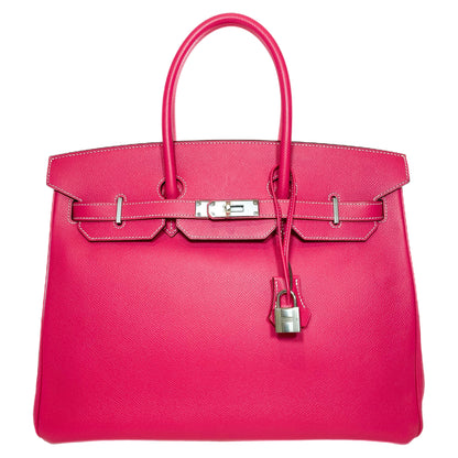 Hermes Birkin 35 Rose Tyrien Epsom Palladium Hardware
