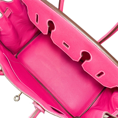 Hermes Birkin 35 Rose Tyrien Epsom Palladium Hardware