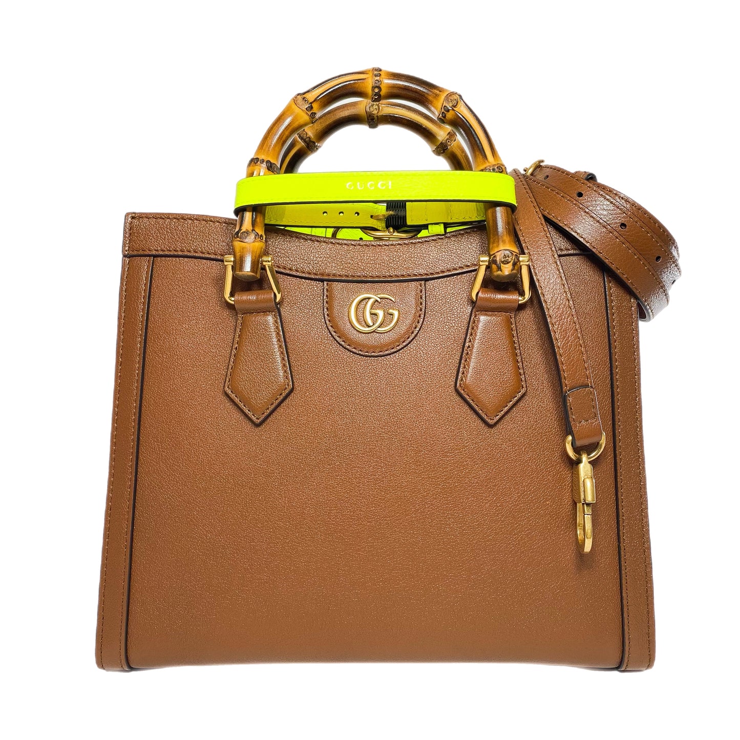 Gucci Diana Brown Bamboo Tote Bag