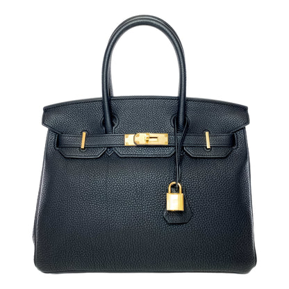 Hermes Birkin 30 Black Togo Gold Hardware