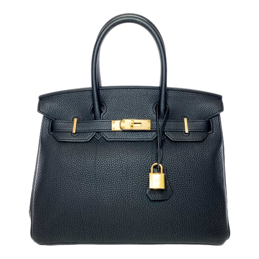 Hermes Birkin 30 Black Togo Gold Hardware