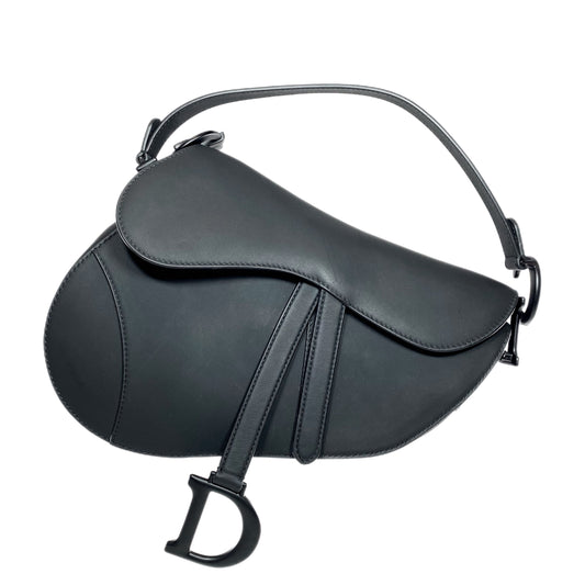 Dior Black Ultramatte Saddle Bag