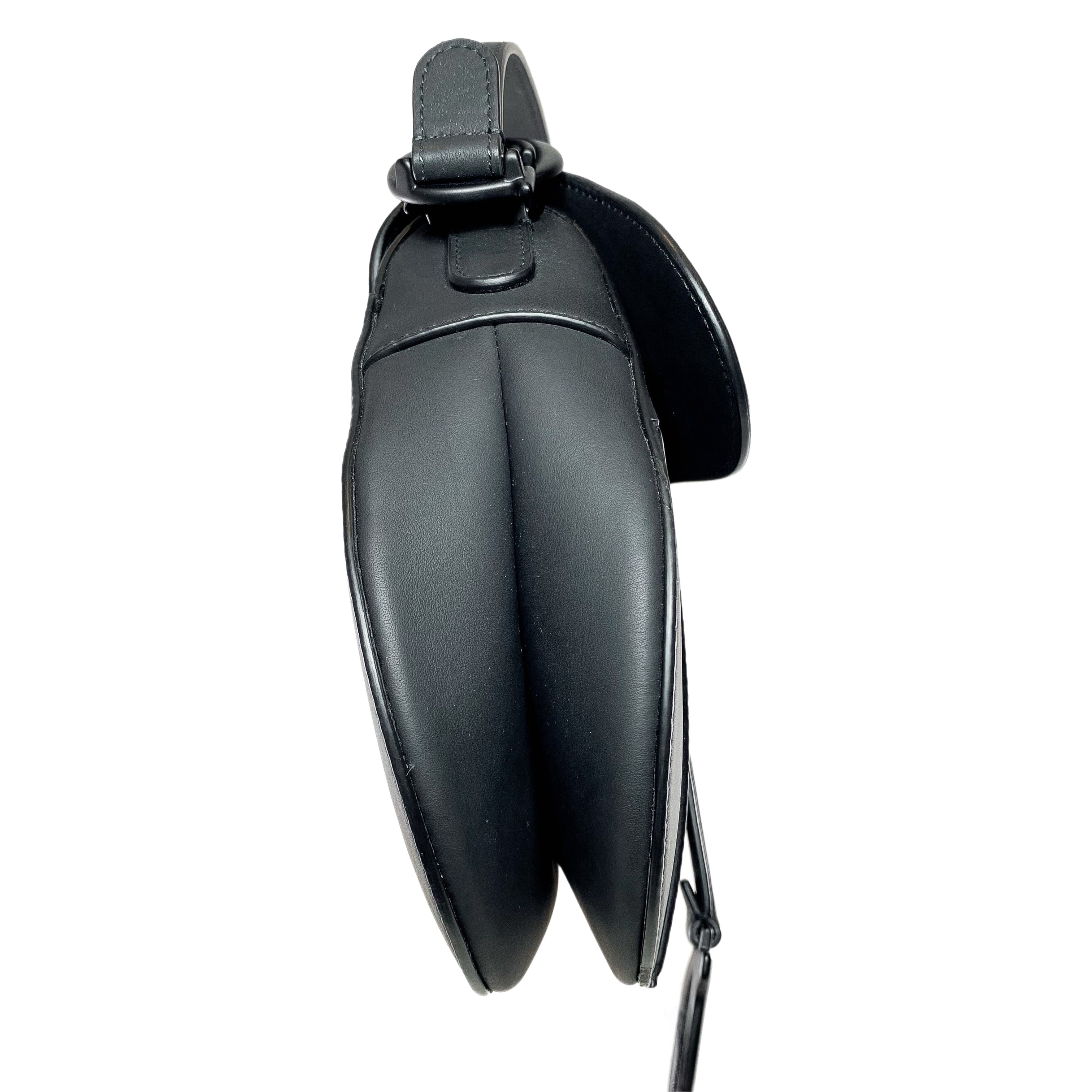 Dior Black Ultramatte Saddle Bag