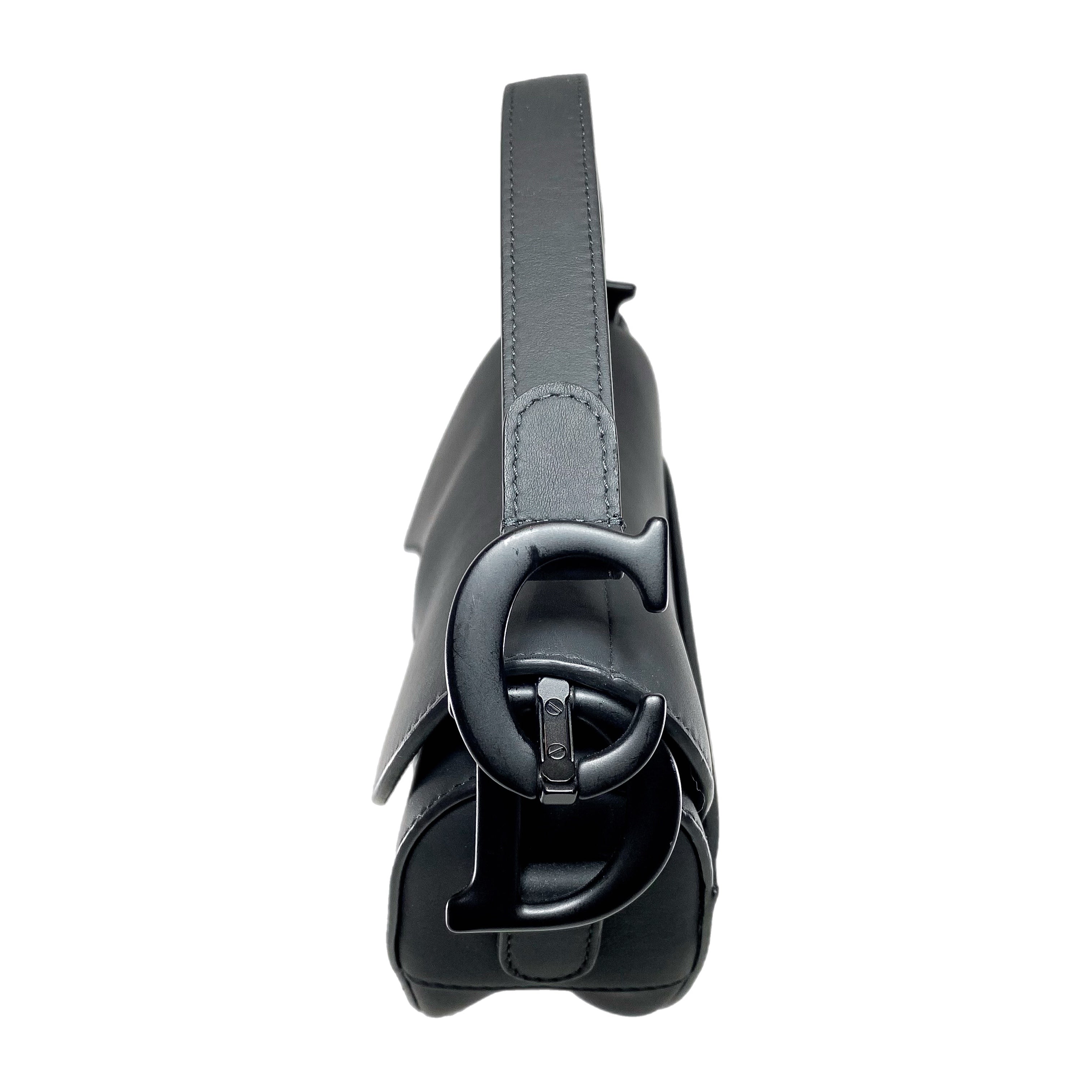 Dior Black Ultramatte Saddle Bag