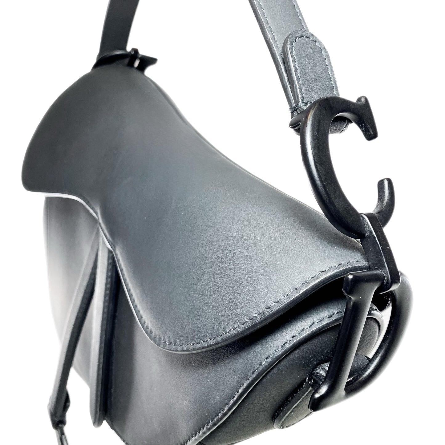 Dior Black Ultramatte Saddle Bag