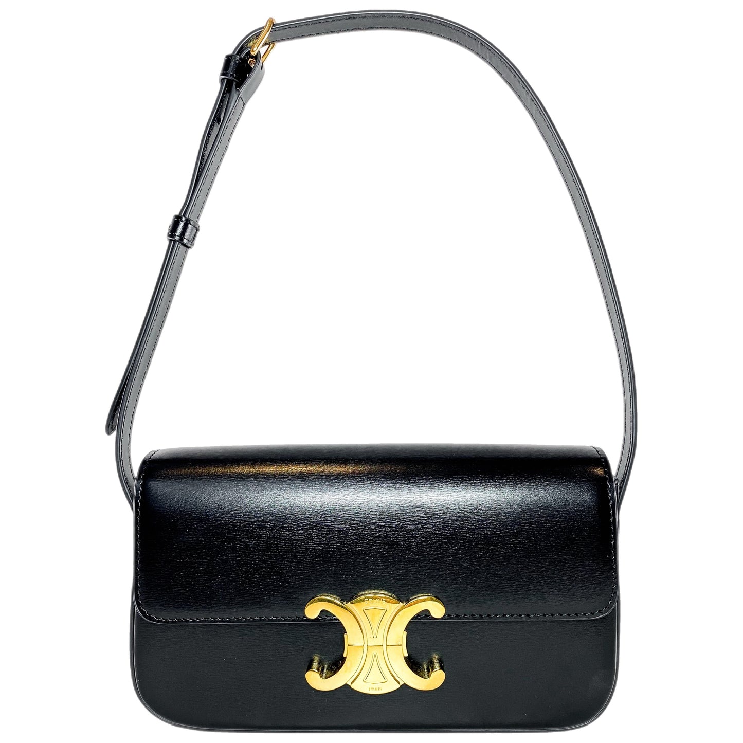 Celine Black Triomphe Shoulder Bag