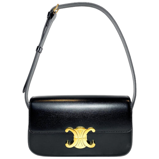 Celine Black Triomphe Shoulder Bag