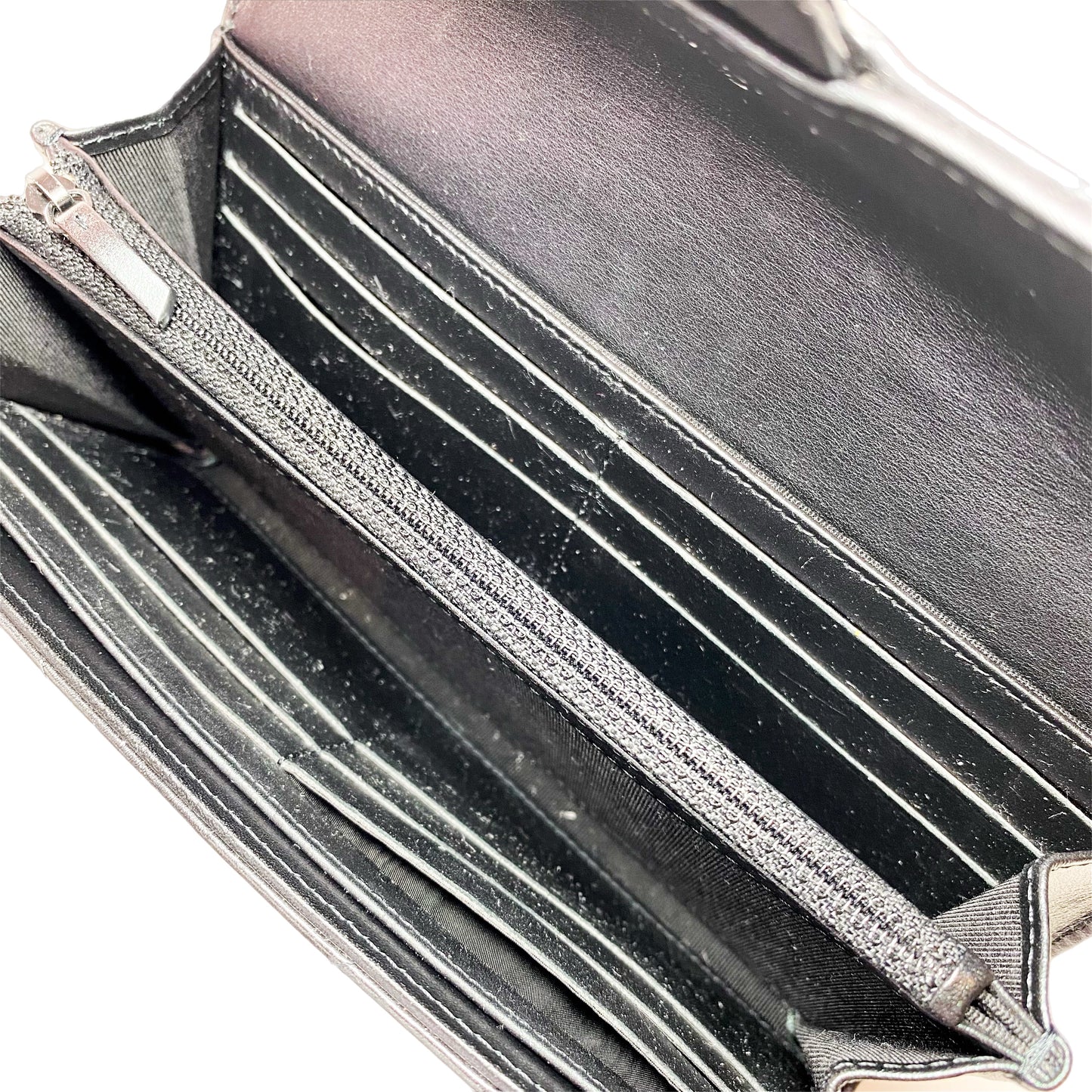 Chanel Black Chevron Wallet