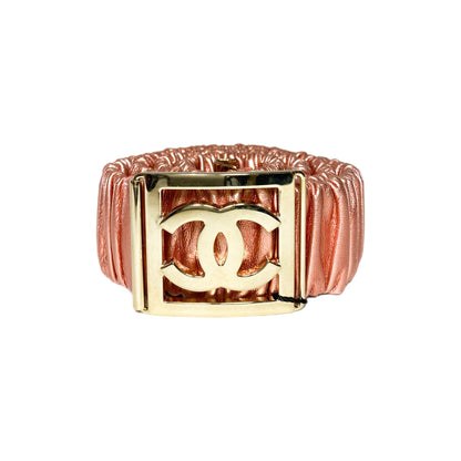Chanel Pink Logo Belt