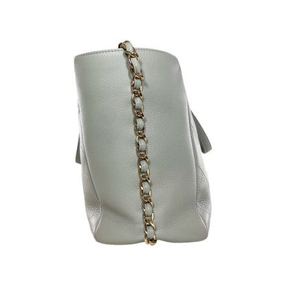 Chanel Gray Stitched Medium Shopping Tote