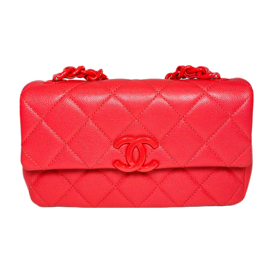 Chanel Raspberry Small My Everything Flap Bag