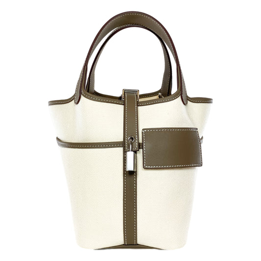 Hermes Picotin 18 Ecru Etoupe Cargo Palladium Hardware