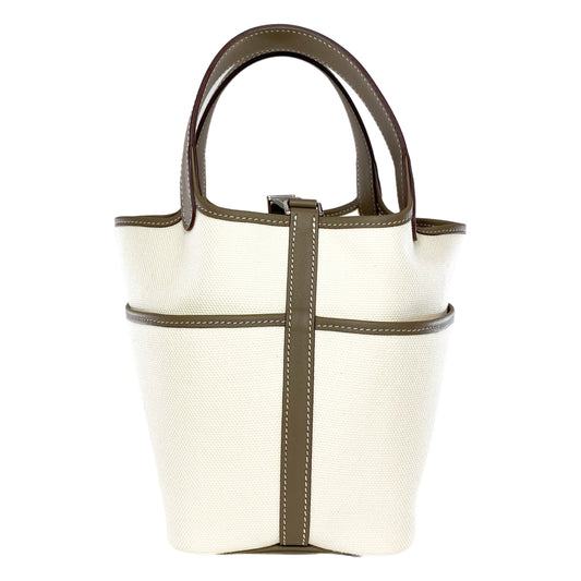 Hermes Picotin 18 Ecru Etoupe Cargo Palladium Hardware