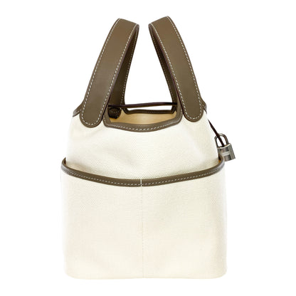 Hermes Picotin 18 Ecru Etoupe Cargo Palladium Hardware