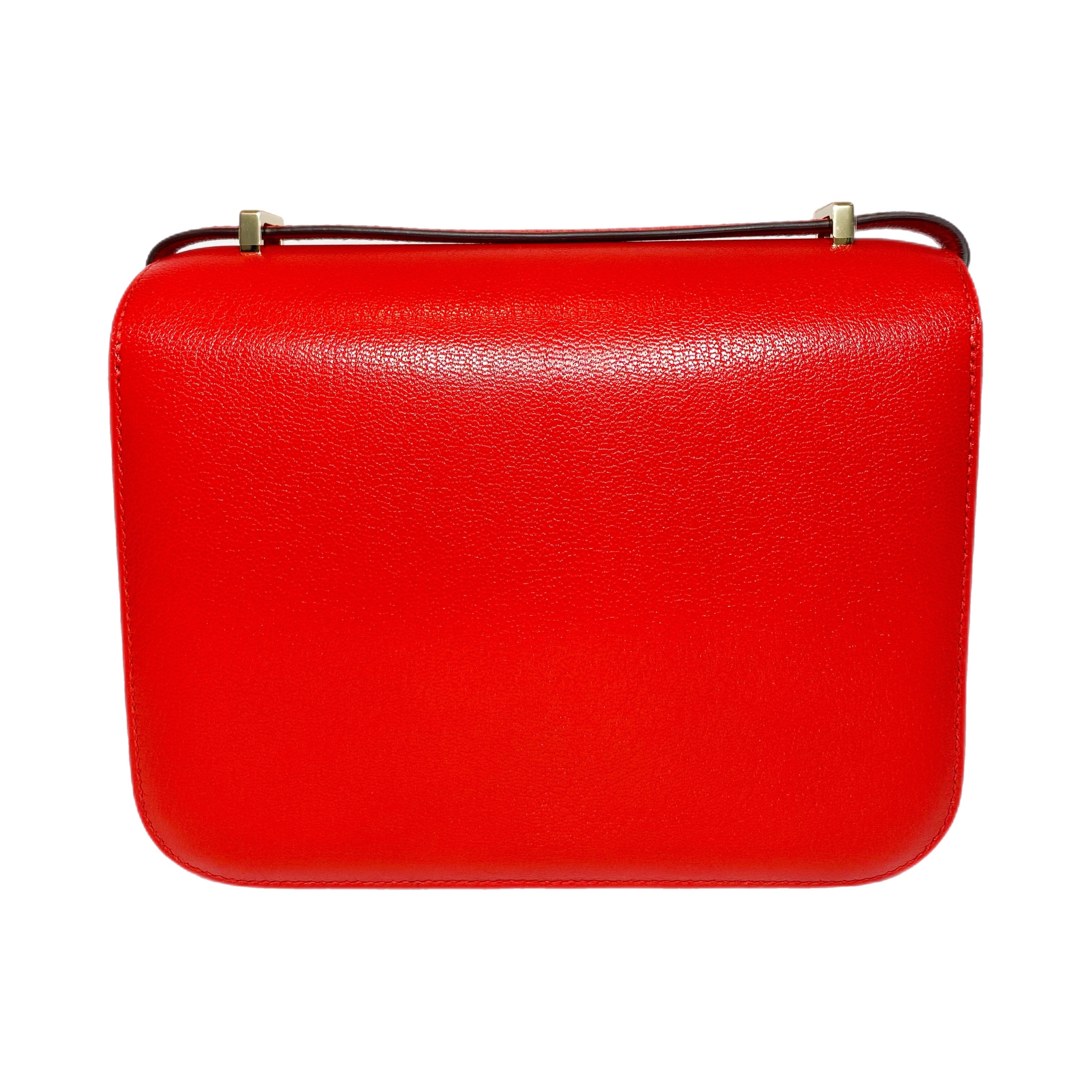 Hermes Constance 18 Rouge de Coeur Chevre Gold Hardware