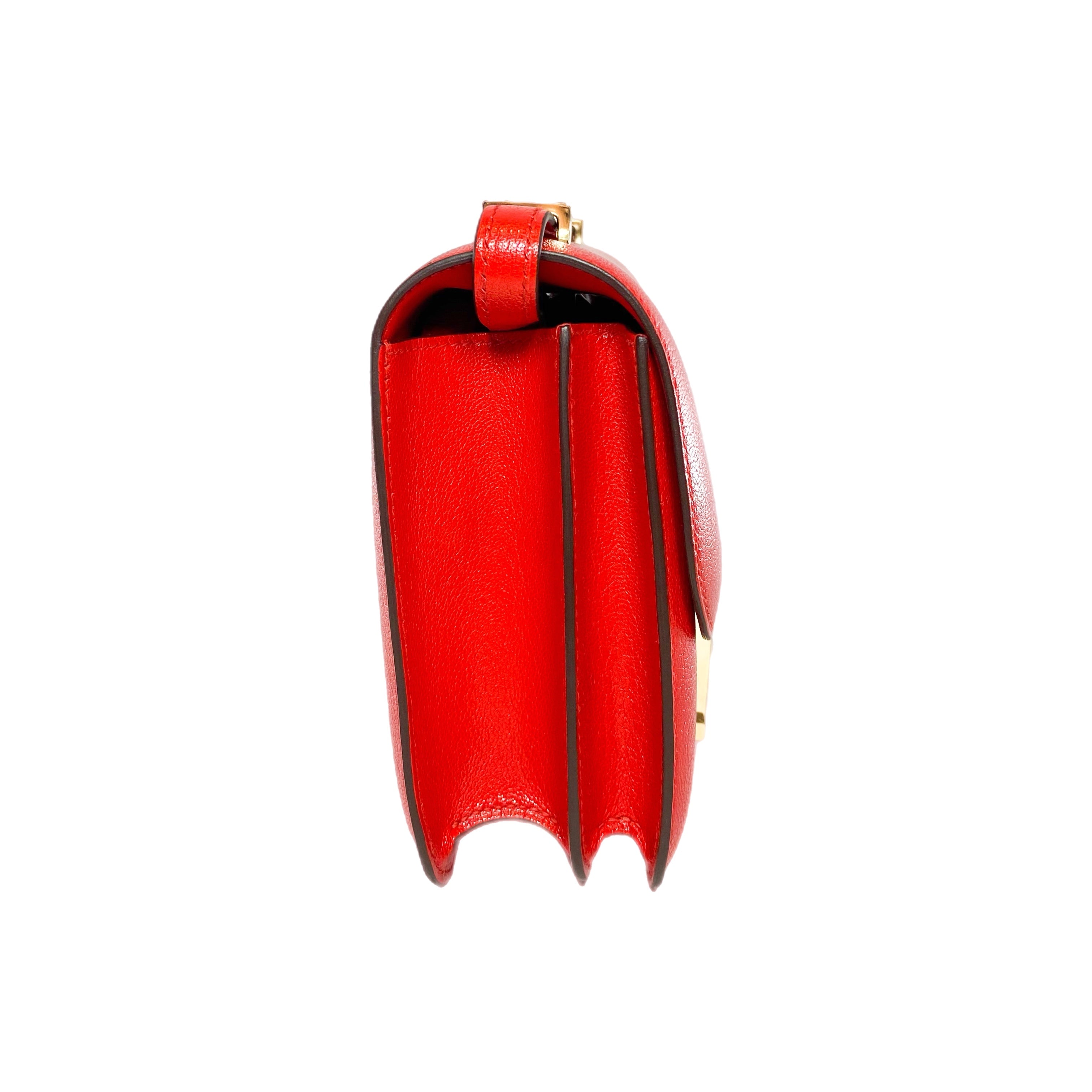 Hermes Constance 18 Rouge de Coeur Chevre Gold Hardware