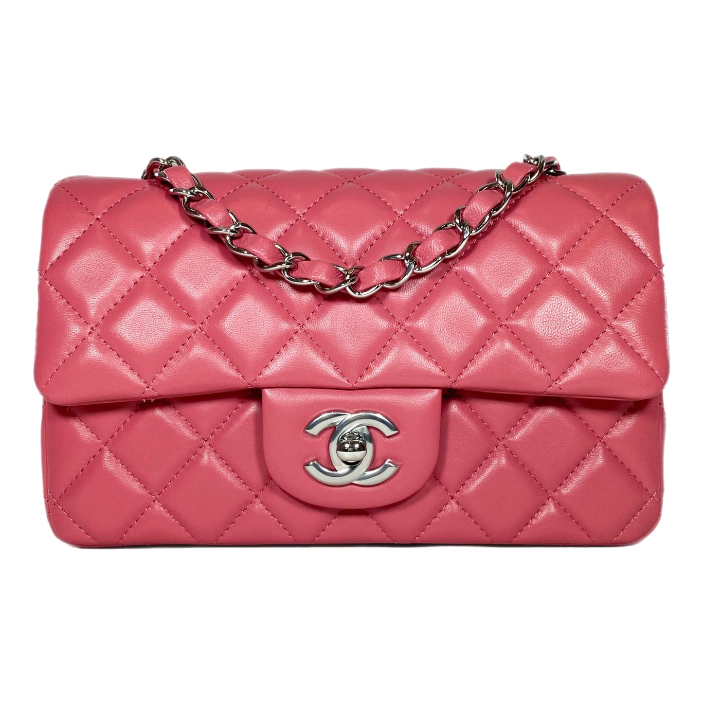 Chanel Pink Lambskin Mini Rectangle