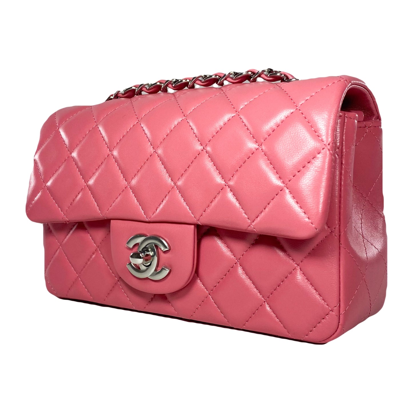 Chanel Pink Lambskin Mini Rectangle