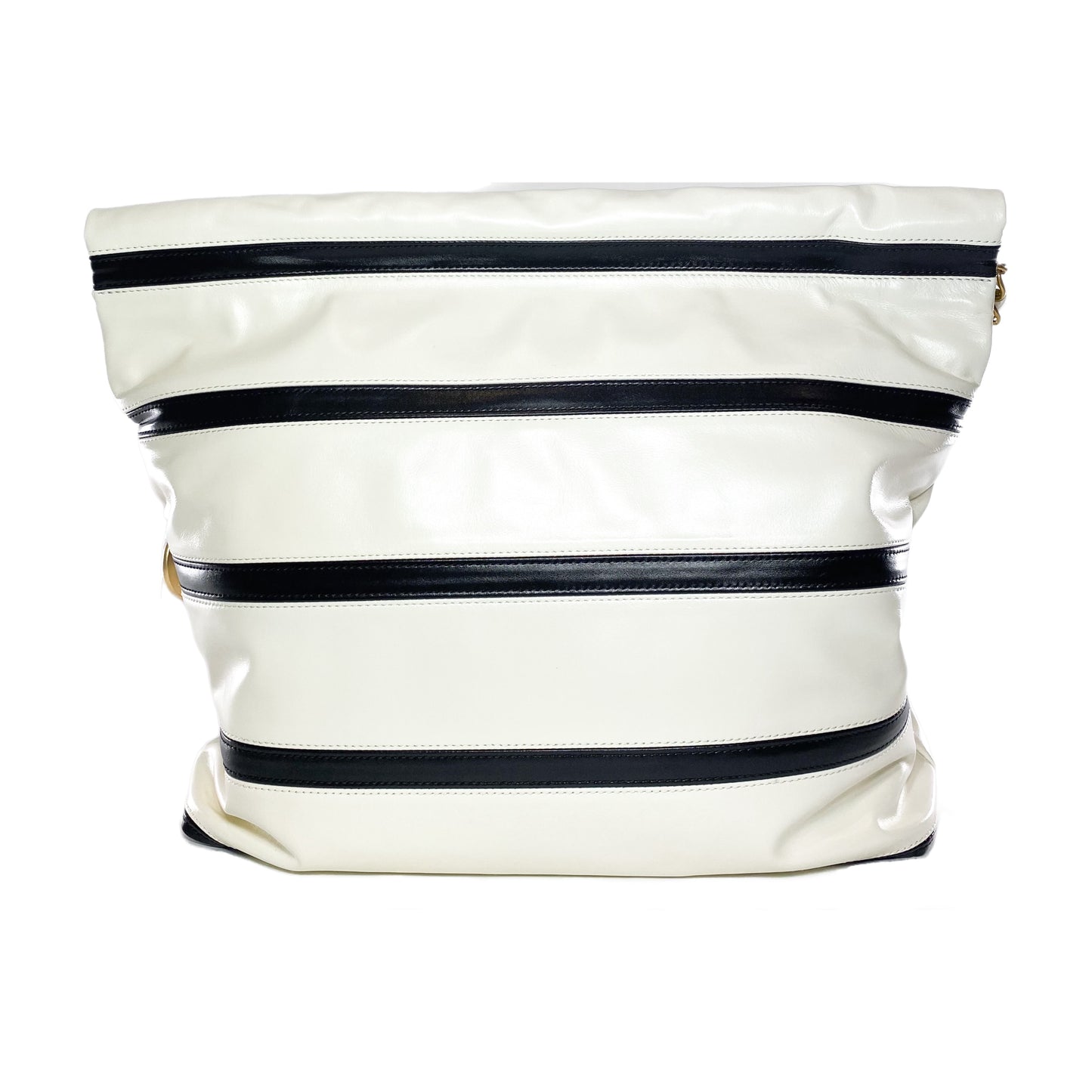 Chanel 22 White Black Striped
