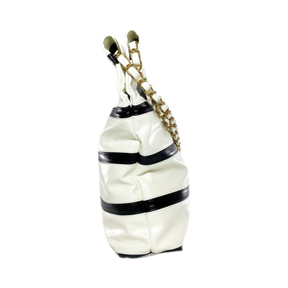 Chanel 22 White Black Striped