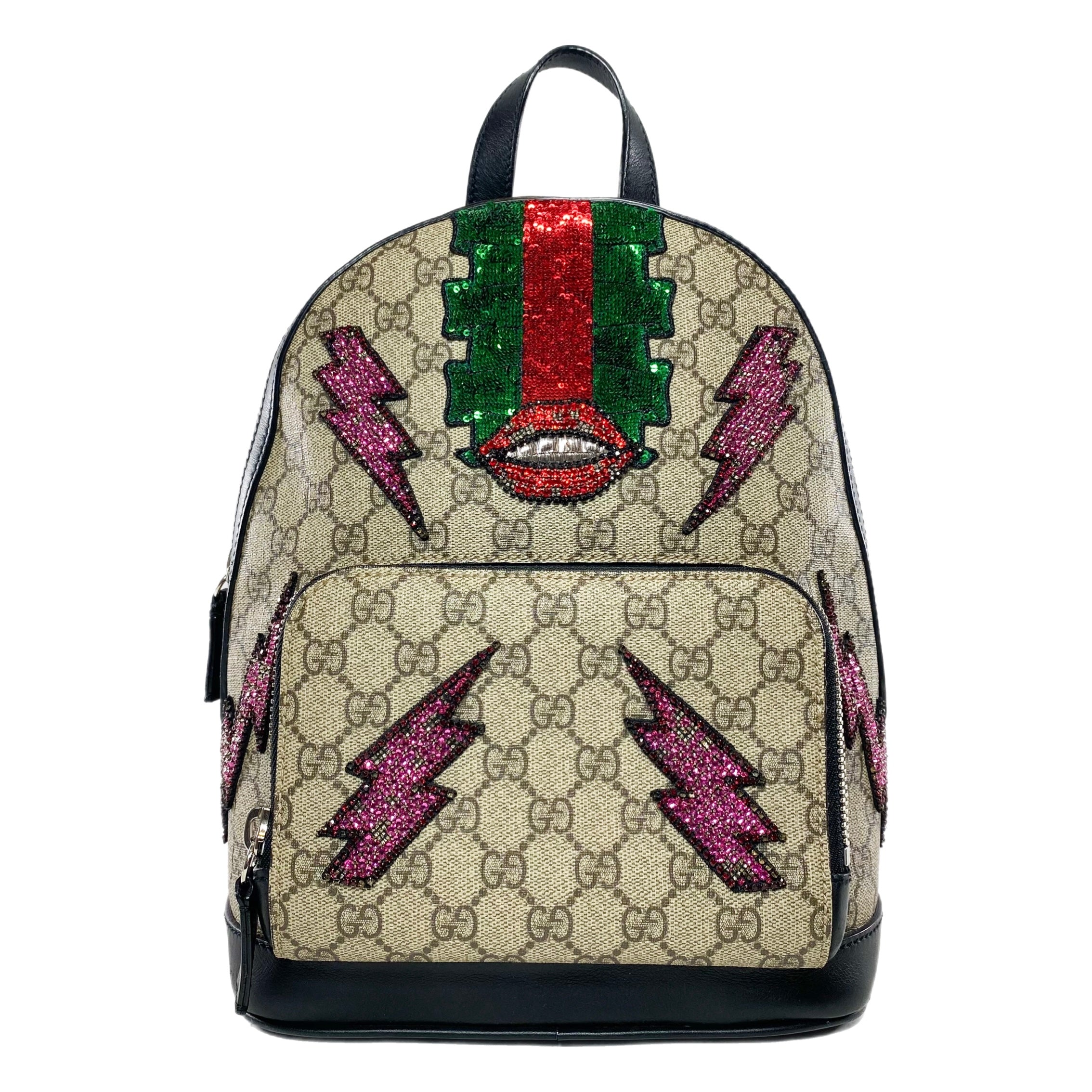 Gucci GG Supreme Monogram Embroidered Backpack