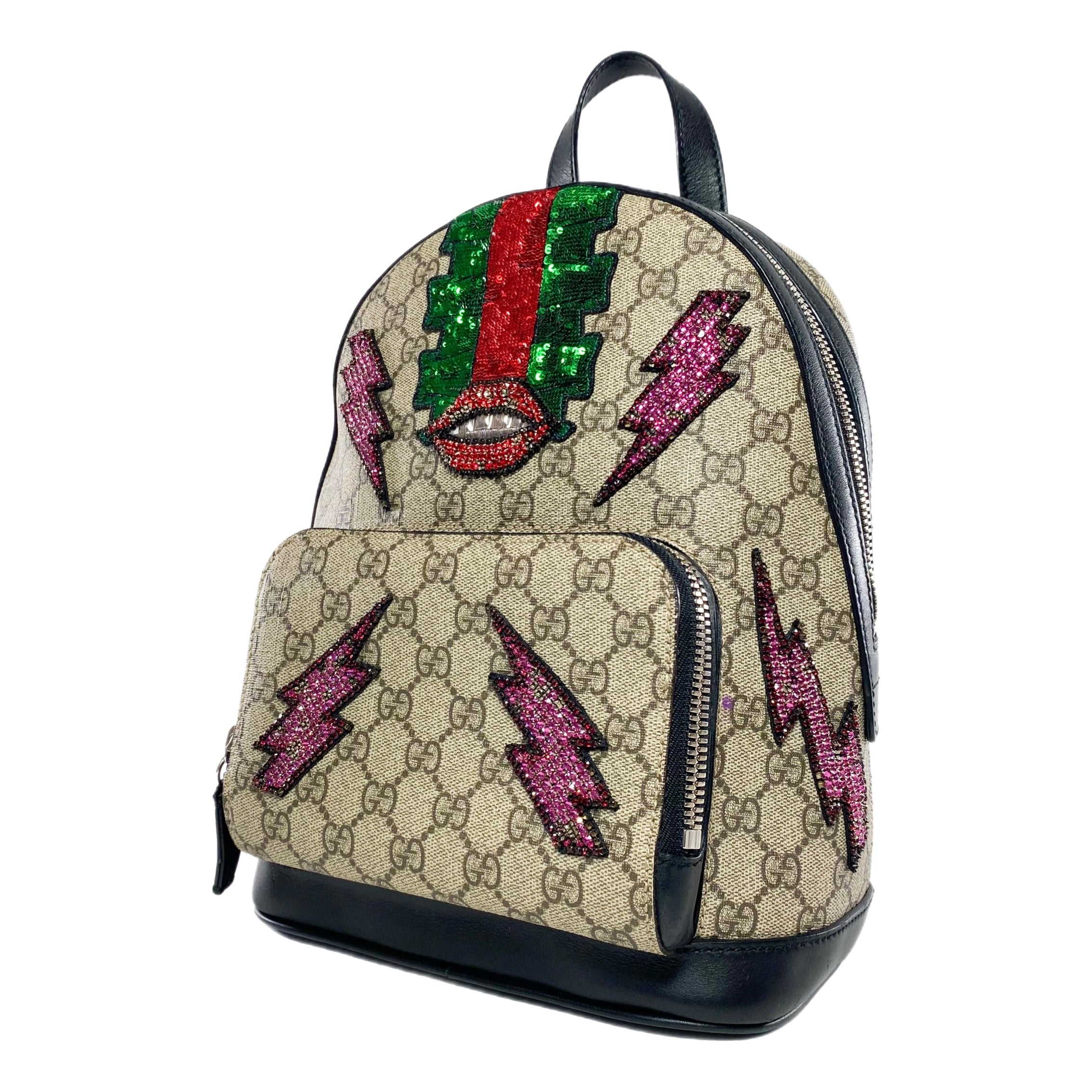 Gucci GG Supreme Monogram Embroidered Backpack